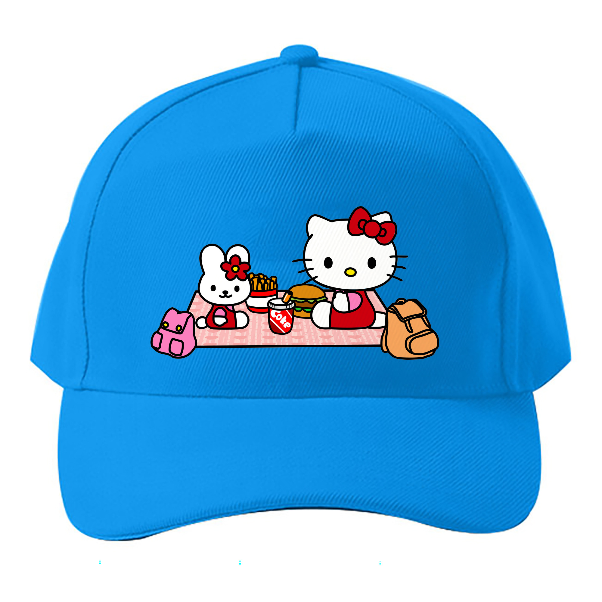 （画像用） Hello Kitty ハローキティ ベースボールキャップ 綿100％ 男女兼用 帽子 スポーツ